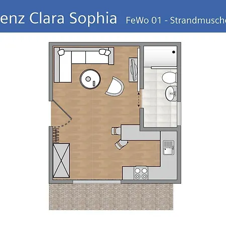 Residenz Clara Sophia Fewo 01 Strandnah